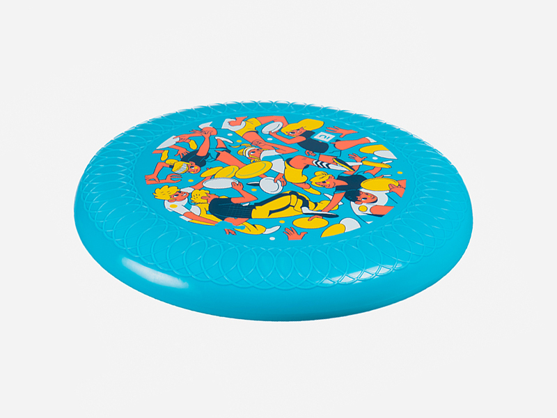 Color printing of toy Frisbee